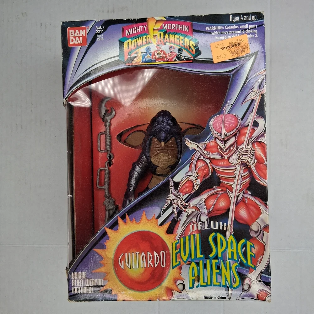 BanDai Mighty Morphin Power Rangers Guitardo Deluxe Evil Space Alien 7.5" Figure - Picture 5 of 7